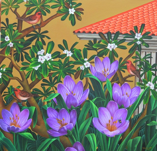 flowers and birds painting
