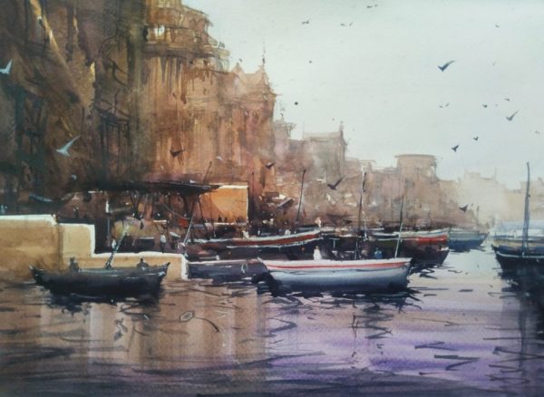 Banaras watercolor painting