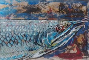Blue Arowana Painting