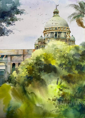 Victoria Memorial Watercolor