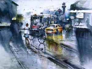 kolkata cityscape painting