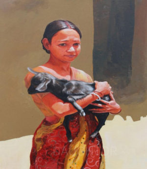 woman canvas painting