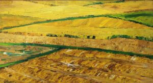 Field Oil Painting Landscape