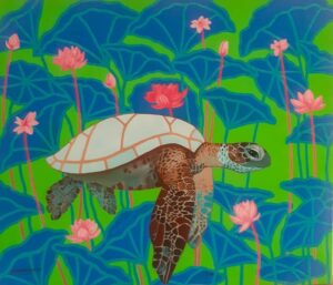 Turtle Acrylic Painting on Canvas | Turtle Painting on Canvas