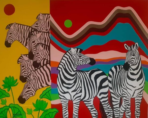 Zebra Painting on Canvas | Acrylic Paint on Canvas