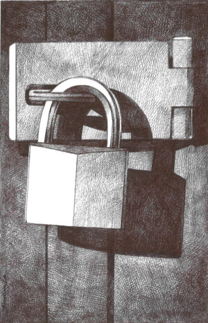 drawing of a padlock