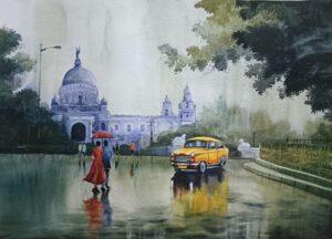 Kolkata Cityscape Painting
