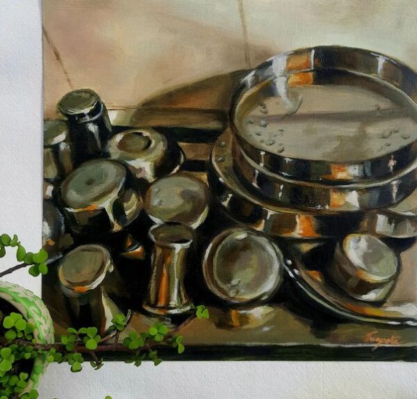 Painting of Shining Steel Utensils