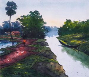 paintings of river banks