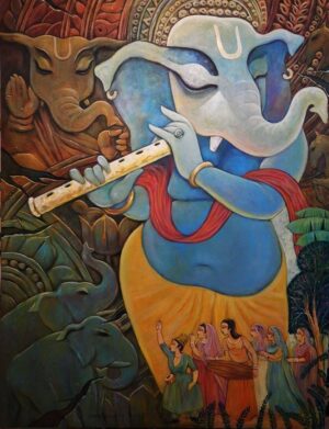 Ganesha Painting on Canvas