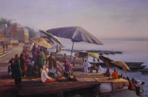 Acrylic Riverfront Painting