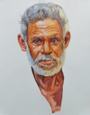 Elderly Man Painting