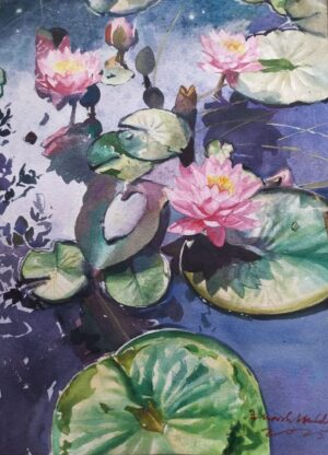 Watercolour Water Lilies