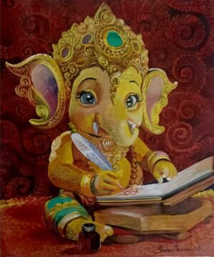 artistic ganesha painting