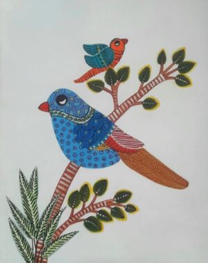 Gond Folk Art Bird Painting