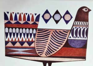 Abstract Tribal Bird Mixed Media Wall Art