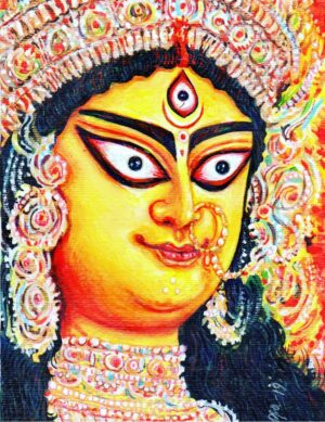 Durga painting on canvas