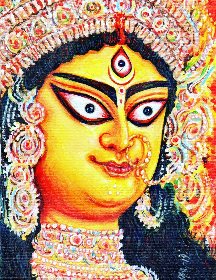 Durga painting on canvas