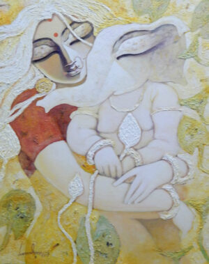 Maa Durga and Ganesh