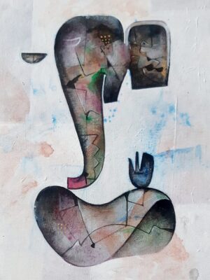 Modern Ganesha Painting | Abstract Ganesh painting