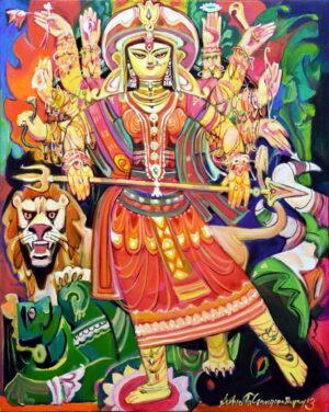Durga painting art-Acrylic Painting