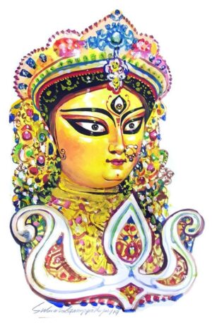 Durga idol face