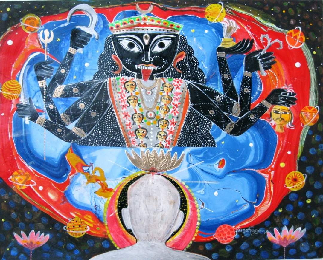 Darshan to Ramkrishna | Maa Kali painting