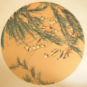 Chinese Ink Bird Floral Painting