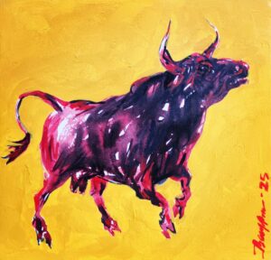 Bull Painting Abstract
