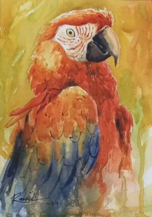 Watercolor Parrot Painting
