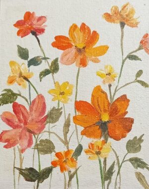 Colorful Floral Acrylic Painting