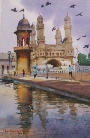 Charminar Watercolor Painting